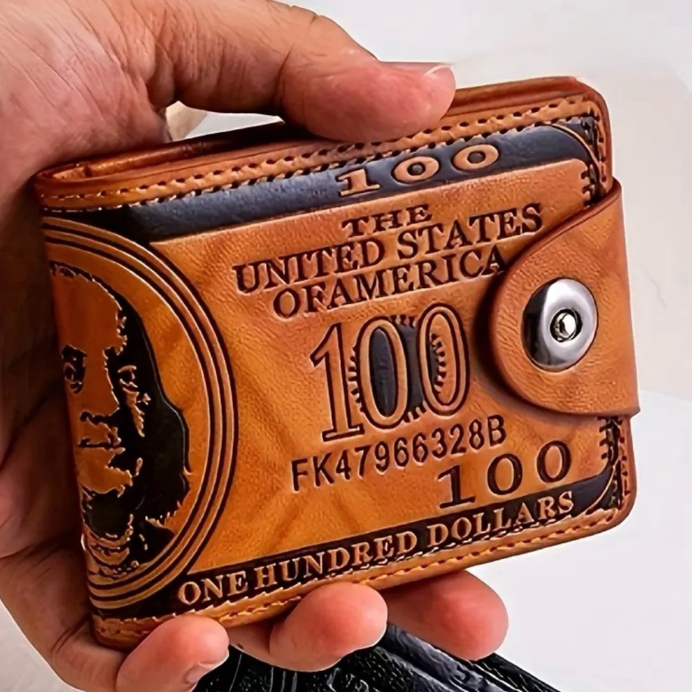 $100 Bill Bi-Fold Magnetic Clasp Wallet